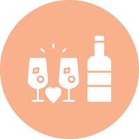 Drink Glyph Multi Circle Icon vector