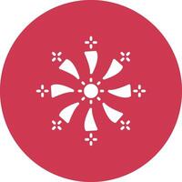 Firework Glyph Multi Circle Icon vector