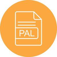 PAL File Format Line Multi Circle Icon vector