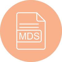 MDS File Format Line Multi Circle Icon vector