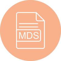 MDS File Format Line Multi Circle Icon vector