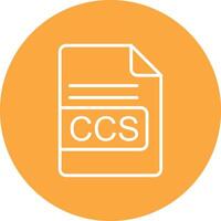 CCS File Format Line Multi Circle Icon vector