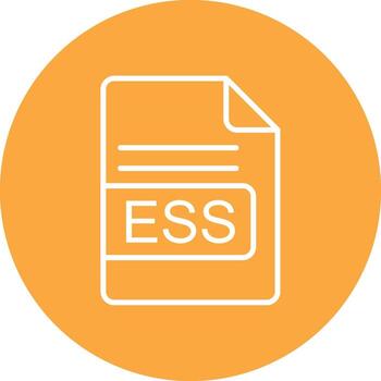 ESS File Format Line Multi Circle Icon vector