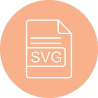 SVG File Format Line Multi Circle Icon vector