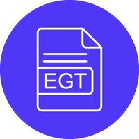 EGT File Format Line Multi Circle Icon vector