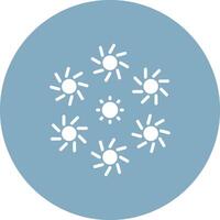 Firework Glyph Multi Circle Icon vector