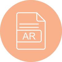 AR File Format Line Multi Circle Icon vector