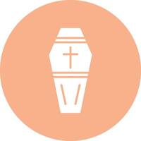 Coffin Glyph Multi Circle Icon vector