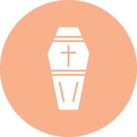 Coffin Glyph Multi Circle Icon vector