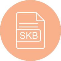 skb archivo formato línea multi circulo icono vector