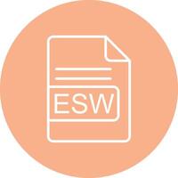 esw archivo formato línea multi circulo icono vector