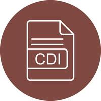 cdi archivo formato línea multi circulo icono vector