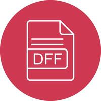 DFF File Format Line Multi Circle Icon vector