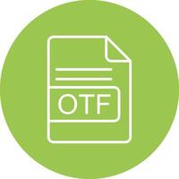 otf archivo formato línea multi circulo icono vector