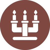 Candelabra Glyph Multi Circle Icon vector