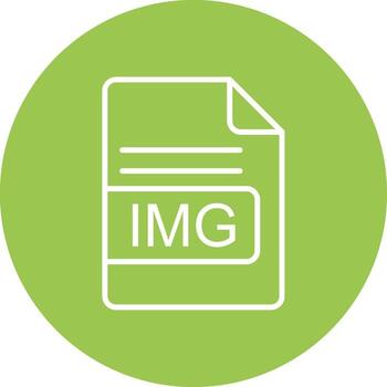 IMG File Format Line Multi Circle Icon vector