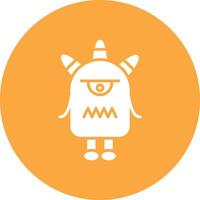 Monster Glyph Multi Circle Icon vector