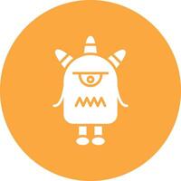 Monster Glyph Multi Circle Icon vector