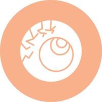 Scary Eyeball Glyph Multi Circle Icon vector