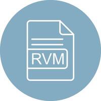RVM File Format Line Multi Circle Icon vector