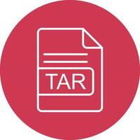 TAR File Format Line Multi Circle Icon vector