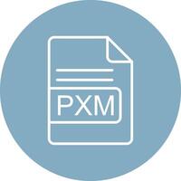 PXM File Format Line Multi Circle Icon vector