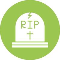 Tomb Glyph Multi Circle Icon vector