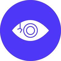 Eyeball Glyph Multi Circle Icon vector