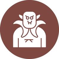 Vampire Glyph Multi Circle Icon vector