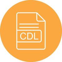 CDL archivo formato línea multi circulo icono vector