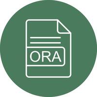 ORA File Format Line Multi Circle Icon vector