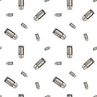 Metallic chrome bullets pattern. Seamless background design. vector