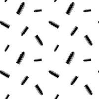 black and white seamless pattern with bullet ammo. vector