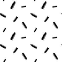 black and white seamless pattern with bullet ammo. vector