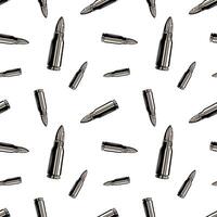 Metallic chrome bullets pattern. Repeated seamless background texture. vector