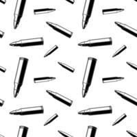 Black and white bullets pattern. Seamless background texture. vector