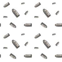 Metallic chrome bullets pattern. Seamless background design. vector