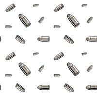 Metallic chrome bullets pattern. Seamless background design. vector