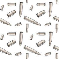 Metallic bullets illustration. Seamless pattern background for shooting or army concept. vector