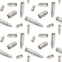 Metallic bullets illustration. Seamless pattern background for shooting or army concept. vector