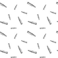 Repeated bullets ammo. Black and white seamless pattern background. vector