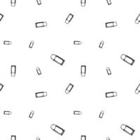 Repeated bullets ammo. Black and white seamless pattern background. vector