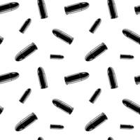 Black and white bullets pattern. Seamless background texture. vector