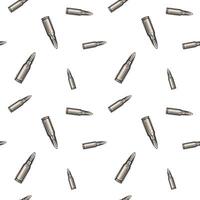 Metallic chrome bullets pattern. Seamless background design. vector