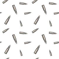 Metallic chrome bullets pattern. Seamless background design. vector