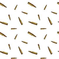 Repeated bullets, gold ammunition seamless pattern background. vector