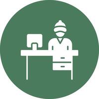 Office Glyph Multi Circle Icon vector