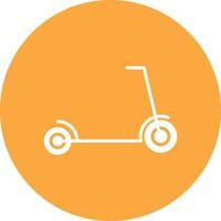 Kick Scooter Glyph Multi Circle Icon vector