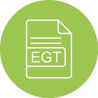 EGT File Format Line Multi Circle Icon vector