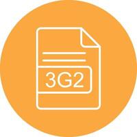 3G2 File Format Line Multi Circle Icon vector